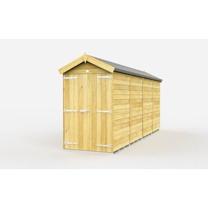 4 x 16 Feet Apex Shed - Double Door Without Windows - Wood - L472 x W118 x H217 cm 4 x 16 Feet Apex Shed - Double Door Without Windows - Wood - L472 x W118 x H217 cm