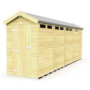 4 x 17 Feet Apex Security Shed - Single Door - Wood - L503 x W118 x H217 cm 4 x 17 Feet Apex Security Shed - Single Door - Wood - L503 x W118 x H217 cm