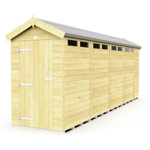 4 x 18 Feet Apex Security Shed - Single Door - Wood - L533 x W118 x H217 cm 4 x 18 Feet Apex Security Shed - Single Door - Wood - L533 x W118 x H217 cm