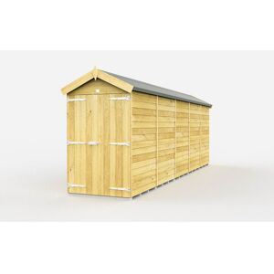 4 x 20 Feet Apex Shed - Double Door Without Windows - Wood - L592 x W118 x H217 cm 4 x 20 Feet Apex Shed - Double Door Without Windows - Wood - L592 x W118 x H217 cm