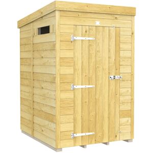 4 x 5 Feet Pent Security Shed - Single Door - Wood - L147 x W127 x H201 cm 4 x 5 Feet Pent Security Shed - Single Door - Wood - L147 x W127 x H201 cm