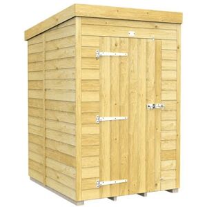 4 x 5 Feet Pent Shed - Single Door Without Windows - Wood - L147 x W127 x H201 cm 4 x 5 Feet Pent Shed - Single Door Without Windows - Wood - L147 x W127 x H201 cm