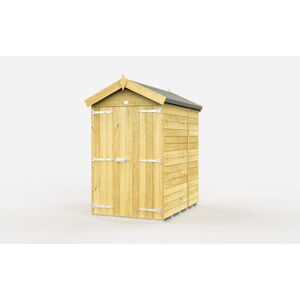 4 x 6 Feet Apex Shed - Double Door Without Windows - Wood - L187 x W118 x H217 cm 4 x 6 Feet Apex Shed - Double Door Without Windows - Wood - L187 x W118 x H217 cm