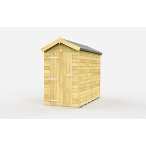 4 x 7 Feet Apex Shed - Single Door Without Windows - Wood - L214 x W118 x H217 cm 4 x 7 Feet Apex Shed - Single Door Without Windows - Wood - L214 x W118 x H217 cm