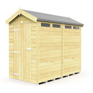 4 x 8 Feet Apex Security Shed - Single Door - Wood - L243 x W118 x H217 cm 4 x 8 Feet Apex Security Shed - Single Door - Wood - L243 x W118 x H217 cm