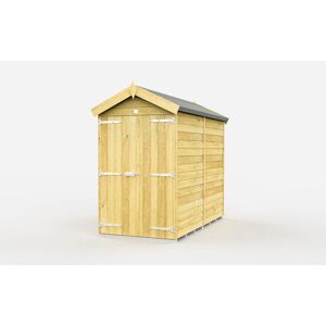 4 x 8 Feet Apex Shed - Double Door Without Windows - Wood - L243 x W118 x H217 cm 4 x 8 Feet Apex Shed - Double Door Without Windows - Wood - L243 x W118 x H217 cm