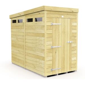 4 x 8 Feet Pent Security Shed - Single Door - Wood - L231 x W127 x H201 cm 4 x 8 Feet Pent Security Shed - Single Door - Wood - L231 x W127 x H201 cm