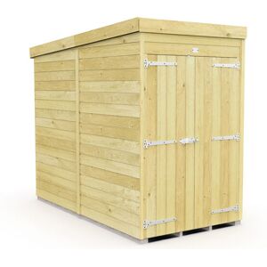 4 x 8 Feet Pent Shed - Double Door Without Windows - Wood - L231 x W127 x H201 cm 4 x 8 Feet Pent Shed - Double Door Without Windows - Wood - L231 x W127 x H201 cm