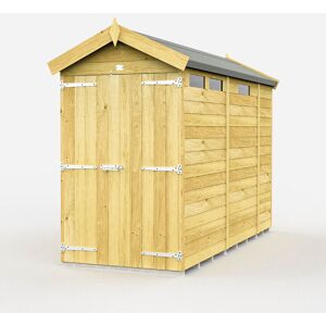 4 x 9 Feet Apex Security Shed - Double Door - Wood - L272 x W118 x H217 cm 4 x 9 Feet Apex Security Shed - Double Door - Wood - L272 x W118 x H217 cm