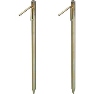 Relaxdays - Heavy Duty Tent Stakes Set of 4, For Rocky Terrain, 51 cm, Camping Accessory, Galvanized Steel, Yellow Relaxdays - Heavy Duty Tent Stakes Set of 4, For Rocky Terrain, 51 cm, Camping Accessory, Galvanized Steel, Yellow