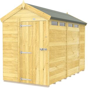 5 x 10 Feet Apex Security Shed - Single Door - Wood - L302 x W147 x H217 cm 5 x 10 Feet Apex Security Shed - Single Door - Wood - L302 x W147 x H217 cm