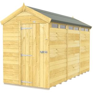 5 x 12 Feet Apex Security Shed - Single Door - Wood - L358 x W147 x H217 cm 5 x 12 Feet Apex Security Shed - Single Door - Wood - L358 x W147 x H217 cm