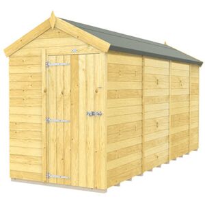 5 x 14 Feet Apex Shed - Single Door Without Windows - Wood - L417 x W147 x H217 cm 5 x 14 Feet Apex Shed - Single Door Without Windows - Wood - L417 x W147 x H217 cm
