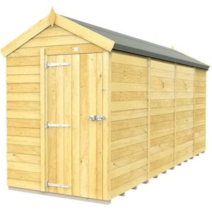5 x 15 Feet Apex Shed - Single Door Without Windows - Wood - L454 x W147 x H217 cm 5 x 15 Feet Apex Shed - Single Door Without Windows - Wood - L454 x W147 x H217 cm