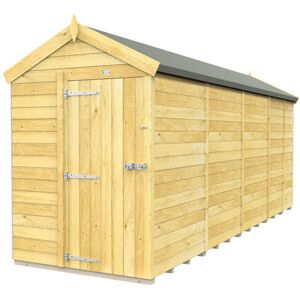 5 x 17 Feet Apex Shed - Single Door Without Windows - Wood - L503 x W147 x H217 cm 5 x 17 Feet Apex Shed - Single Door Without Windows - Wood - L503 x W147 x H217 cm