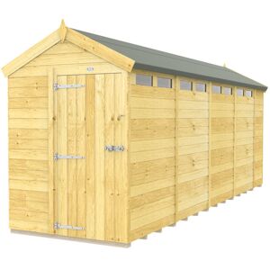5 x 18 Feet Apex Security Shed - Single Door - Wood - L533 x W147 x H217 cm 5 x 18 Feet Apex Security Shed - Single Door - Wood - L533 x W147 x H217 cm