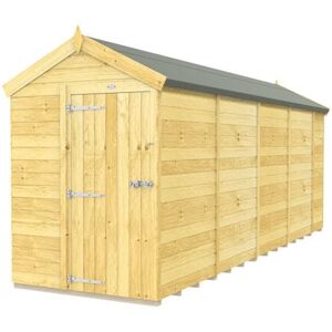 5 x 18 Feet Apex Shed - Single Door Without Windows - Wood - L533 x W147 x H217 cm 5 x 18 Feet Apex Shed - Single Door Without Windows - Wood - L533 x W147 x H217 cm