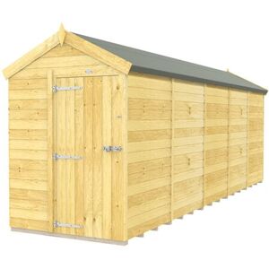 5 x 20 Feet Apex Shed - Single Door Without Windows - Wood - L592 x W147 x H217 cm 5 x 20 Feet Apex Shed - Single Door Without Windows - Wood - L592 x W147 x H217 cm