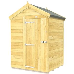 5 x 4 Feet Apex Shed - Single Door Without Windows - Wood - L127 x W147 x H217 cm 5 x 4 Feet Apex Shed - Single Door Without Windows - Wood - L127 x W147 x H217 cm