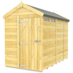 5 x 9 Feet Apex Security Shed - Single Door - Wood - L272 x W147 x H217 cm 5 x 9 Feet Apex Security Shed - Single Door - Wood - L272 x W147 x H217 cm