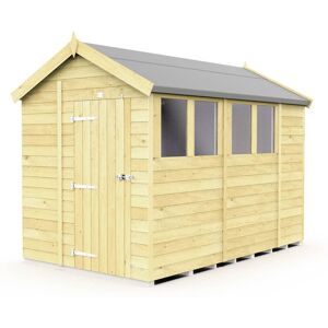6 x 11 Feet Apex Shed - Single Door With Windows - Wood - L329 x W175 x H217 cm 6 x 11 Feet Apex Shed - Single Door With Windows - Wood - L329 x W175 x H217 cm
