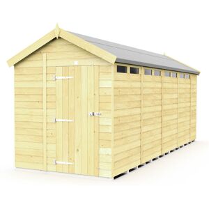 6 x 18 Feet Apex Security Shed - Single Door - Wood - L533 x W175 x H217 cm 6 x 18 Feet Apex Security Shed - Single Door - Wood - L533 x W175 x H217 cm