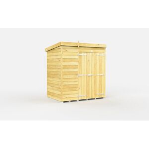 6 x 4 Feet Pent Shed - Double Door Without Windows - Wood - L118 x W185 x H201 cm 6 x 4 Feet Pent Shed - Double Door Without Windows - Wood - L118 x W185 x H201 cm