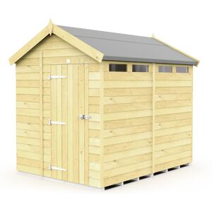 6 x 8 Feet Apex Security Shed - Single Door - Wood - L243 x W175 x H217 cm 6 x 8 Feet Apex Security Shed - Single Door - Wood - L243 x W175 x H217 cm