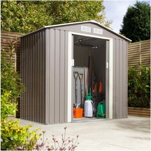 Rowlinson 6x4 Trentvale Apex Garden Shed - Light Grey Rowlinson 6x4 Trentvale Apex Garden Shed - Light Grey