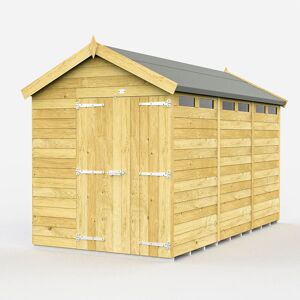 7 x 12 Feet Apex Security Shed - Double Door - Wood - L358 x W214 x H217 cm 7 x 12 Feet Apex Security Shed - Double Door - Wood - L358 x W214 x H217 cm