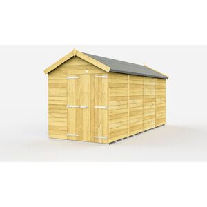 7 x 16 Feet Apex Shed - Double Door Without Windows - Wood - L472 x W214 x H217 cm 7 x 16 Feet Apex Shed - Double Door Without Windows - Wood - L472 x W214 x H217 cm