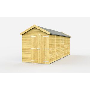 7 x 19 Feet Apex Shed - Double Door Without Windows - Wood - L560 x W214 x H217 cm 7 x 19 Feet Apex Shed - Double Door Without Windows - Wood - L560 x W214 x H217 cm