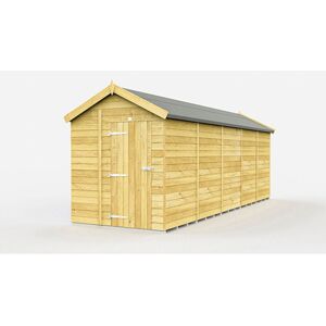 7 x 20 Feet Apex Shed - Single Door Without Windows - Wood - L592 x W214 x H217 cm 7 x 20 Feet Apex Shed - Single Door Without Windows - Wood - L592 x W214 x H217 cm