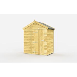 7 x 4 Feet Apex Shed - Single Door Without Windows - Wood - L127 x W214 x H217 cm 7 x 4 Feet Apex Shed - Single Door Without Windows - Wood - L127 x W214 x H217 cm