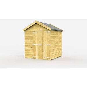 7 x 6 Feet Apex Shed - Double Door Without Windows - Wood - L187 x W214 x H217 cm 7 x 6 Feet Apex Shed - Double Door Without Windows - Wood - L187 x W214 x H217 cm