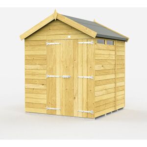 7 x 7 Feet Apex Security Shed - Double Door - Wood - L214 x W214 x H217 cm 7 x 7 Feet Apex Security Shed - Double Door - Wood - L214 x W214 x H217 cm