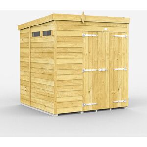 7 x 7 Feet Pent Security Shed - Double Door - Wood - L214 x W214 x H201 cm 7 x 7 Feet Pent Security Shed - Double Door - Wood - L214 x W214 x H201 cm