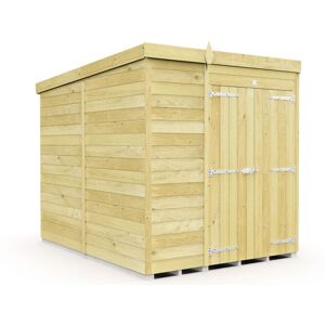 7 x 8 Feet Pent Shed - Double Door Without Windows - Wood - L231 x W214 x H201 cm 7 x 8 Feet Pent Shed - Double Door Without Windows - Wood - L231 x W214 x H201 cm
