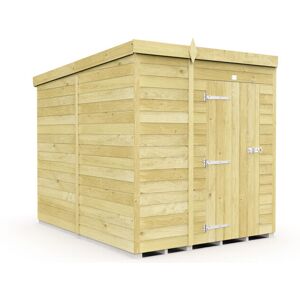 7 x 8 Feet Pent Shed - Single Door Without Windows - Wood - L231 x W214 x H201 cm 7 x 8 Feet Pent Shed - Single Door Without Windows - Wood - L231 x W214 x H201 cm