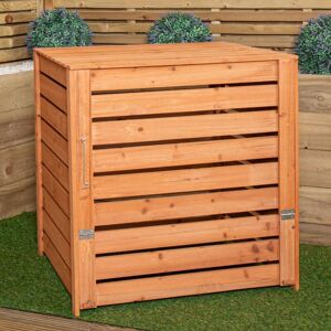 Samuel Alexander - 74 x 71cm Large Wooden Garden Waste Compost Bin with Removable Lid & Bottom Door Samuel Alexander - 74 x 71cm Large Wooden Garden Waste Compost Bin with Removable Lid & Bottom Door