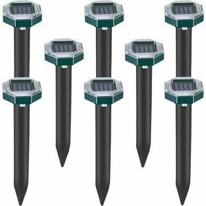 Alwaysh - 8 Pack Ultrasonic Mole Snake Vole Repellent Spikes Solar Powered Lawn Garden Yard Sardine Repeller Alwaysh - 8 Pack Ultrasonic Mole Snake Vole Repellent Spikes Solar Powered Lawn Garden Yard Sardine Repeller