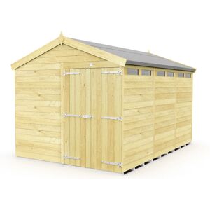 8 x 12 Feet Apex Security Shed - Double Door - Wood - L358 x W231 x H217 cm 8 x 12 Feet Apex Security Shed - Double Door - Wood - L358 x W231 x H217 cm
