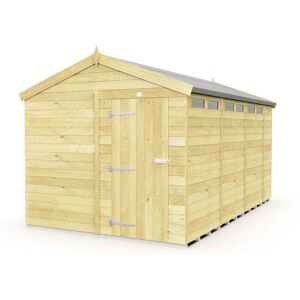 8 x 15 Feet Apex Security Shed - Double Door - Wood - L454 x W231 x H217 cm 8 x 15 Feet Apex Security Shed - Double Door - Wood - L454 x W231 x H217 cm