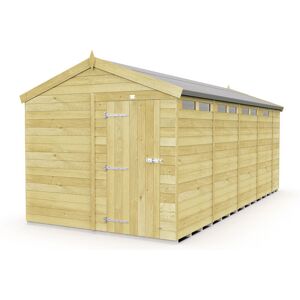 8 x 17 Feet Apex Security Shed - Single Door - Wood - L503 x W231 x H217 cm 8 x 17 Feet Apex Security Shed - Single Door - Wood - L503 x W231 x H217 cm