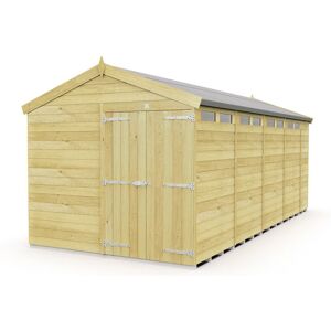 8 x 18 Feet Apex Security Shed - Double Door - Wood - L533 x W231 x H217 cm 8 x 18 Feet Apex Security Shed - Double Door - Wood - L533 x W231 x H217 cm