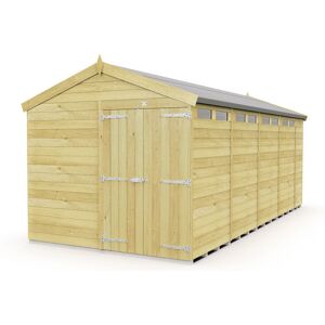 8 x 19 Feet Apex Security Shed - Double Door - Wood - L560 x W231 x H217 cm 8 x 19 Feet Apex Security Shed - Double Door - Wood - L560 x W231 x H217 cm