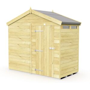 8 x 4 Feet Apex Security Shed - Single Door - Wood - L127 x W231 x H217 cm 8 x 4 Feet Apex Security Shed - Single Door - Wood - L127 x W231 x H217 cm