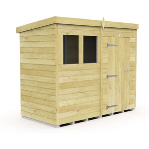 8 x 4 Feet Pent Security Shed - Double Door - Wood - L118 x W243 x H201 cm 8 x 4 Feet Pent Security Shed - Double Door - Wood - L118 x W243 x H201 cm