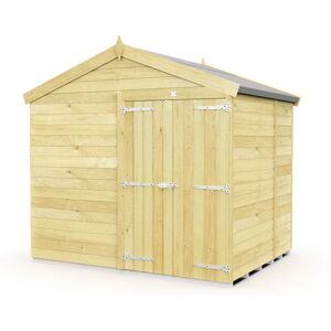 8 x 5 Feet Apex Shed - Double Door Without Windows - Wood - L158 x W231 x H217 cm 8 x 5 Feet Apex Shed - Double Door Without Windows - Wood - L158 x W231 x H217 cm
