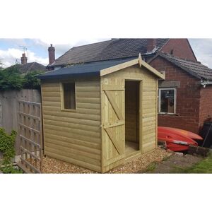 Churnet Valley - 8 x 6 Feet Apex Shed - Pressure Treated Timber - L182 x W244 x H240 cm Churnet Valley - 8 x 6 Feet Apex Shed - Pressure Treated Timber - L182 x W244 x H240 cm
